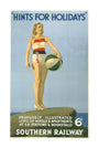 Poster, Southern Railway ' Hints for holidays' by Charles Pears unstretched canvas extra large none Art Print - Science Museum Shop