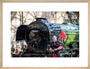 Kevin MacDonald from the Red Hot Chilli Pipers beside Flying Scotsman. art print medium natural Art Print - Science Museum Shop