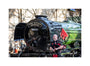 Kevin MacDonald from the Red Hot Chilli Pipers beside Flying Scotsman. unstretched canvas medium none Art Print - Science Museum Shop