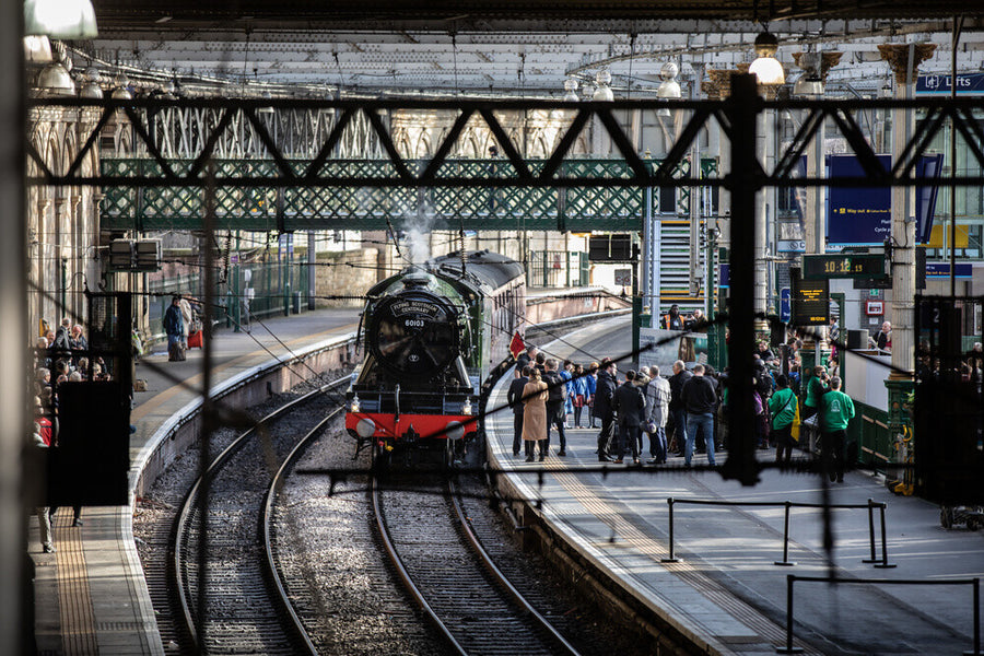 Flying Scotsman at Waverley Station, Edinburgh to celebrate the centenary. Art Print - Science Museum Shop
