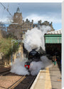 Flying Scotsman leaving Waverley Station, Edinburgh. stretched canvas extra large none Art Print - Science Museum Shop