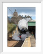 Flying Scotsman leaving Waverley Station, Edinburgh. art print extra small white Art Print - Science Museum Shop