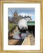 Flying Scotsman leaving Waverley Station, Edinburgh. art print extra small gold Art Print - Science Museum Shop