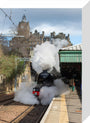 Flying Scotsman leaving Waverley Station, Edinburgh. stretched canvas small none Art Print - Science Museum Shop