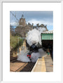 Flying Scotsman leaving Waverley Station, Edinburgh. art print medium white Art Print - Science Museum Shop