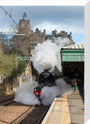 Flying Scotsman leaving Waverley Station, Edinburgh. stretched canvas medium none Art Print - Science Museum Shop