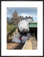 Flying Scotsman leaving Waverley Station, Edinburgh. art print large black Art Print - Science Museum Shop