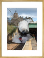 Flying Scotsman leaving Waverley Station, Edinburgh. art print large gold Art Print - Science Museum Shop