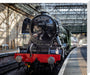 Flying Scotsman at Waverley Station, Edinburgh to celebrate the centenary. stretched canvas large none Art Print - Science Museum Shop