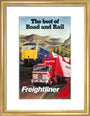 Freightliner - The Best of Road and Rail', BR poster, 1980 art print small gold Art Print - Science Museum Shop