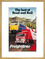 Freightliner - The Best of Road and Rail', BR poster, 1980 art print large gold Art Print - Science Museum Shop