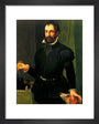 Portrait of a man holding a watch, c 1558. art print extra small black Art Print - Science Museum Shop