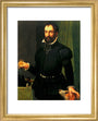 Portrait of a man holding a watch, c 1558. art print extra small gold Art Print - Science Museum Shop