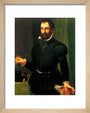 Portrait of a man holding a watch, c 1558. art print extra small natural Art Print - Science Museum Shop