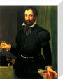 Portrait of a man holding a watch, c 1558. stretched canvas small none Art Print - Science Museum Shop