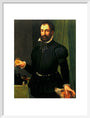 Portrait of a man holding a watch, c 1558. art print medium white Art Print - Science Museum Shop