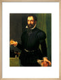 Portrait of a man holding a watch, c 1558. art print medium natural Art Print - Science Museum Shop