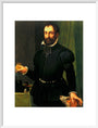 Portrait of a man holding a watch, c 1558. art print large white Art Print - Science Museum Shop