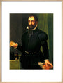 Portrait of a man holding a watch, c 1558. art print large natural Art Print - Science Museum Shop