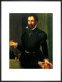 Portrait of a man holding a watch, c 1558. art print extra large black Art Print - Science Museum Shop