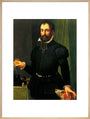 Portrait of a man holding a watch, c 1558. art print extra large natural Art Print - Science Museum Shop
