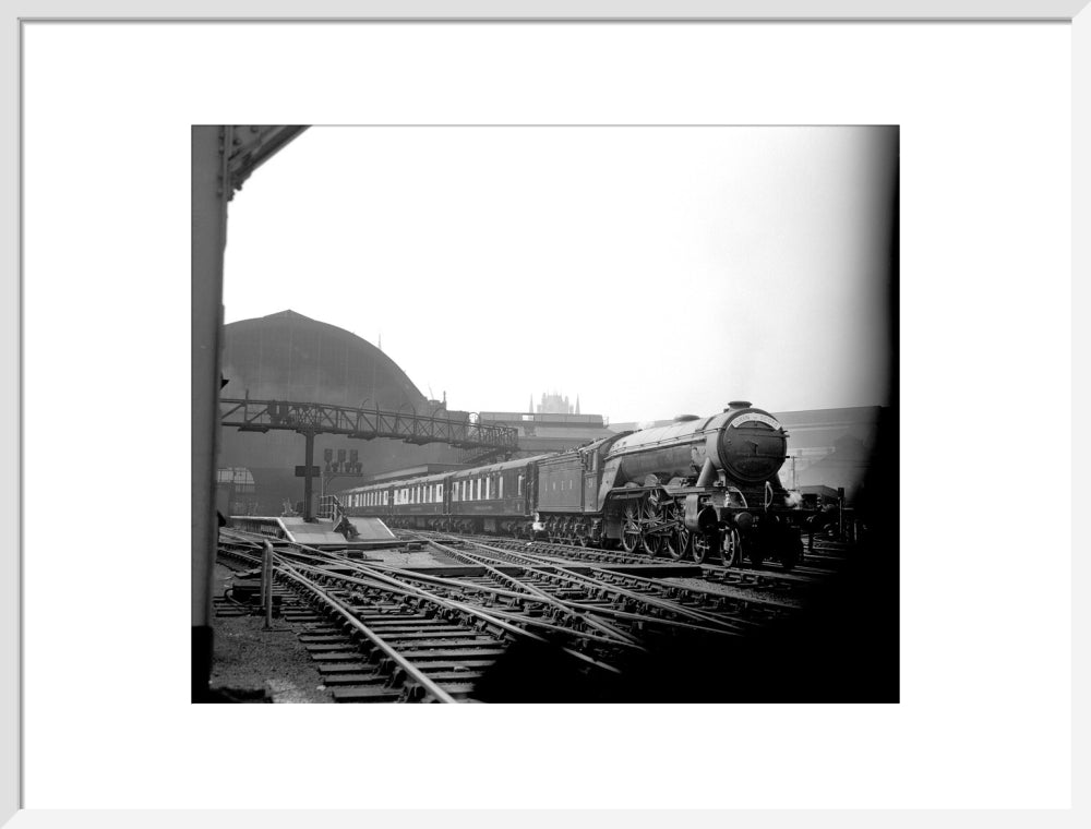 LNER A3 'Blink Bonny' No.51 on the 'Queen of Scots' art print large white Art Print - Science Museum Shop