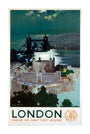 ‘London’, GWR poster, 1938. unstretched canvas extra large none Art Print - Science Museum Shop
