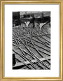 Lines of communication, railway lines at King's Cross art print small gold Art Print - Science Museum Shop