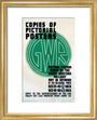 ‘Copies of Pictorial Posters’, GWR poster, 1923-1947 art print extra small gold Art Print - Science Museum Shop