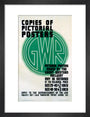 ‘Copies of Pictorial Posters’, GWR poster, 1923-1947 art print small black Art Print - Science Museum Shop