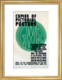 ‘Copies of Pictorial Posters’, GWR poster, 1923-1947 art print small gold Art Print - Science Museum Shop