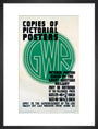 ‘Copies of Pictorial Posters’, GWR poster, 1923-1947 art print medium black Art Print - Science Museum Shop
