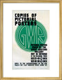 ‘Copies of Pictorial Posters’, GWR poster, 1923-1947 art print medium gold Art Print - Science Museum Shop