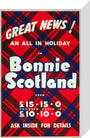 'Great News! An All in Holiday in Bonnie Scotland', BR poster, c 1950s stretched canvas small none Art Print - Science Museum Shop