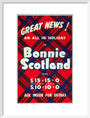 'Great News! An All in Holiday in Bonnie Scotland', BR poster, c 1950s art print medium white Art Print - Science Museum Shop