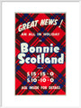 'Great News! An All in Holiday in Bonnie Scotland', BR poster, c 1950s art print extra large white Art Print - Science Museum Shop