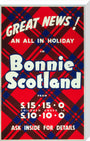 'Great News! An All in Holiday in Bonnie Scotland', BR poster, c 1950s stretched canvas large none Art Print - Science Museum Shop