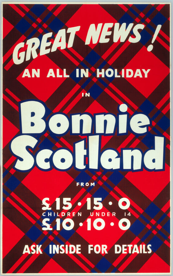 'Great News! An All in Holiday in Bonnie Scotland', BR poster, c 1950s Art Print - Science Museum Shop