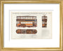 Science Museum produced poster of the four-wheeled electric tramcar built for the Glasgow corporation tramways in 1901. art print extra small gold Art Print - Science Museum Shop