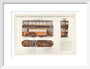 Science Museum produced poster of the four-wheeled electric tramcar built for the Glasgow corporation tramways in 1901. art print small white Art Print - Science Museum Shop