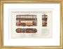 Science Museum produced poster of the four-wheeled electric tramcar built for the Glasgow corporation tramways in 1901. art print small gold Art Print - Science Museum Shop