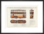 Science Museum produced poster of the four-wheeled electric tramcar built for the Glasgow corporation tramways in 1901. art print medium black Art Print - Science Museum Shop