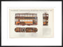 Science Museum produced poster of the four-wheeled electric tramcar built for the Glasgow corporation tramways in 1901. art print large black Art Print - Science Museum Shop