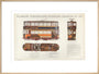Science Museum produced poster of the four-wheeled electric tramcar built for the Glasgow corporation tramways in 1901. art print extra large natural Art Print - Science Museum Shop