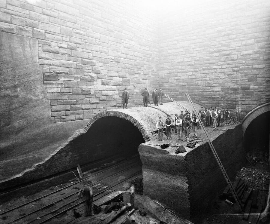 Demolition work in Liverpool, 1881 Art Print - Science Museum Shop