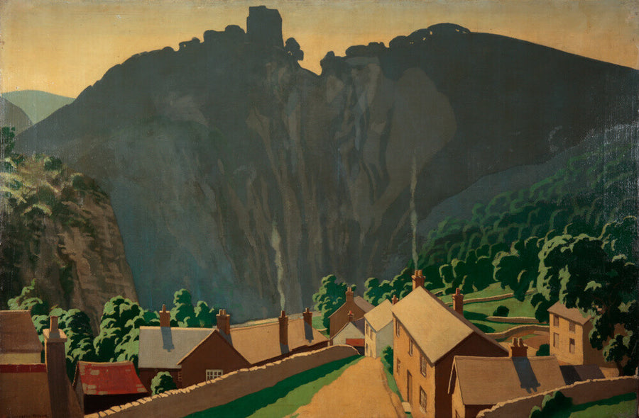 Painting 'The Peak District - Peveril Castle' - L. Campbell Taylor A R A. Art Print - Science Museum Shop