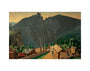 Painting 'The Peak District - Peveril Castle' - L. Campbell Taylor A R A. art print extra small none Art Print - Science Museum Shop