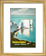 'Southern England, Go by Train', BR (SR) poster, 1960. art print extra small gold Art Print - Science Museum Shop