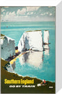 'Southern England, Go by Train', BR (SR) poster, 1960. stretched canvas small none Art Print - Science Museum Shop