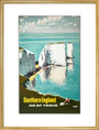 'Southern England, Go by Train', BR (SR) poster, 1960. art print large gold Art Print - Science Museum Shop